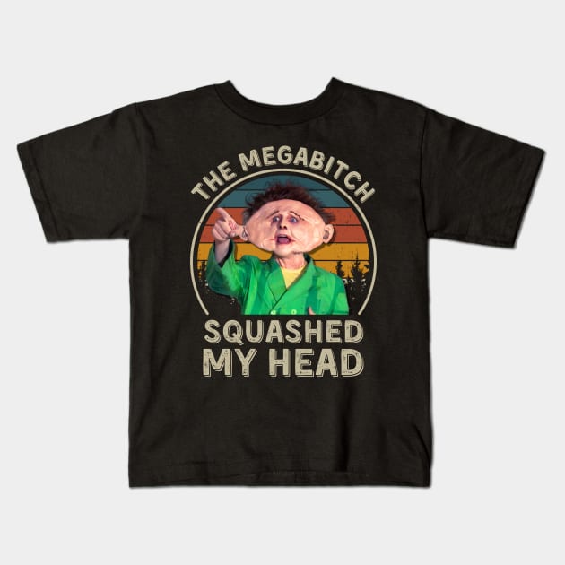 Squashed My Head, Drop Dead Fred Kids T-Shirt by PopcornShow